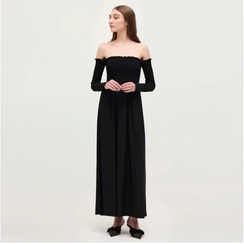 Hill house Catalina black nap maxi dress